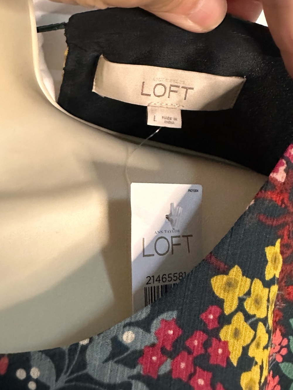 LOFT Floral Dress in Teal, Maroon & Mustard - Picture 4 of 6